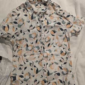 Floral Print Button-Up Blouse